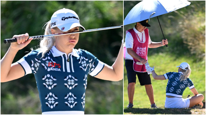 Charley Hull 2 lần “ngã gục” trên sân, buộc phải rút lui khỏi Evian Championship 