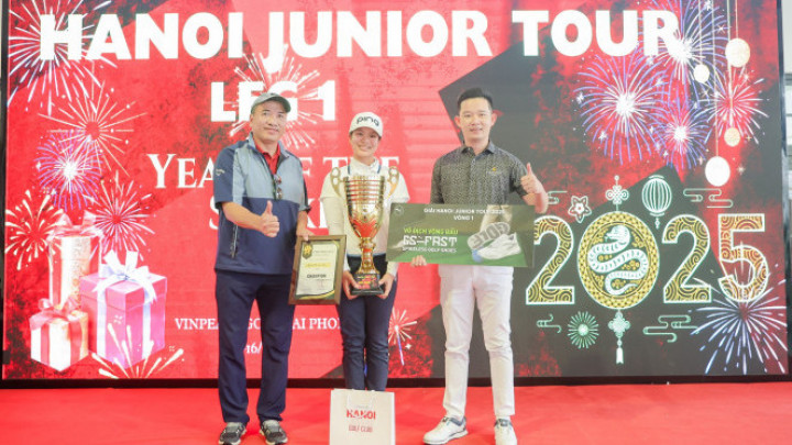 Đánh âm cả 3 vòng, Nguyễn Viết Gia Hân vô địch Hanoi Junior Tour 2025 - Leg 1