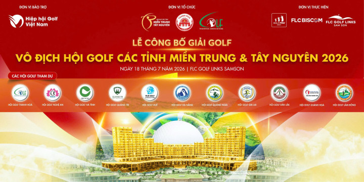 Thanh Hóa đăng cai Giải Vô địch Hội Golf các tỉnh Miền Trung và Tây Nguyên 2026