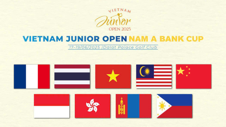 Vietnam Junior Open 2025: Hội tụ dàn tài năng trẻ từ 9 quốc gia, vùng lãnh thổ