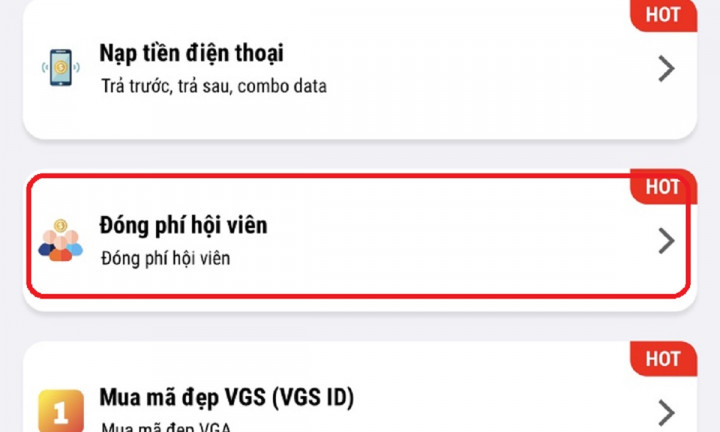 Sử dụng Ví điểm thưởng để đóng phí Hội viên trên vHandicap
