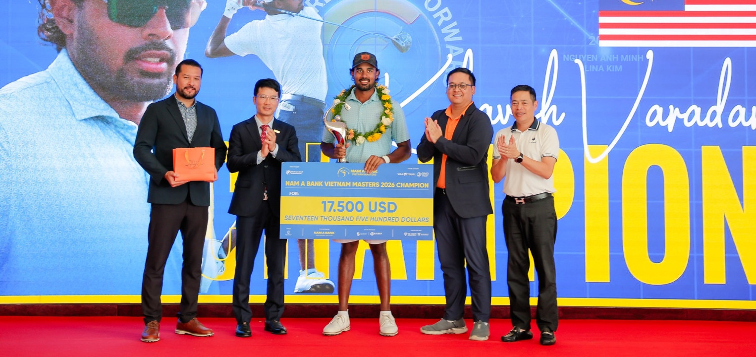 Khavish Varadan đánh bại ngôi sao Thái Lan ở playoff để lên ngôi vô địch Nam A Bank Vietnam Masters 2026