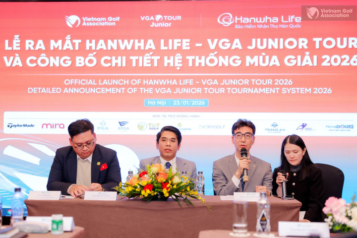 Hanwha Life trở thành Nhà tài trợ danh xưng của VGA Junior Tour 2026